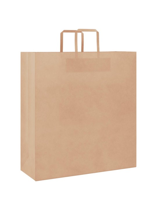 Paperikassit 250 kpl kahvoilla ruskea 45x17x48 cm