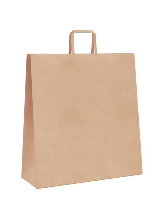 Paperikassit 250 kpl kahvoilla ruskea 45x17x48 cm