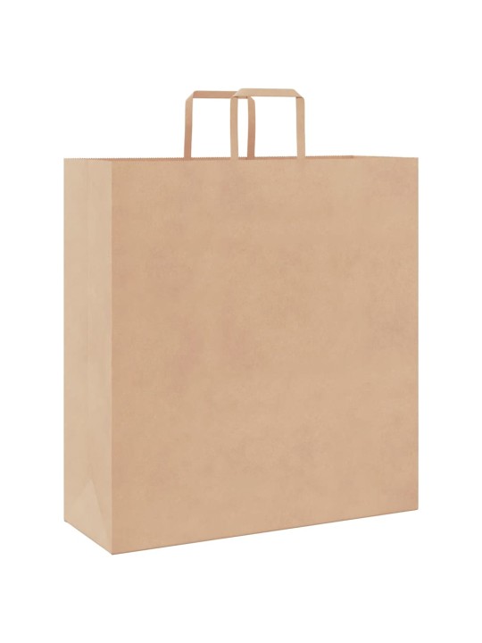 Paperikassit 250 kpl kahvoilla ruskea 45x17x48 cm
