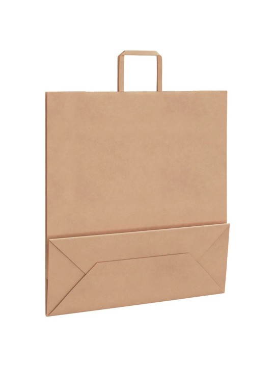 Paperikassit 250 kpl kahvoilla ruskea 45x17x48 cm