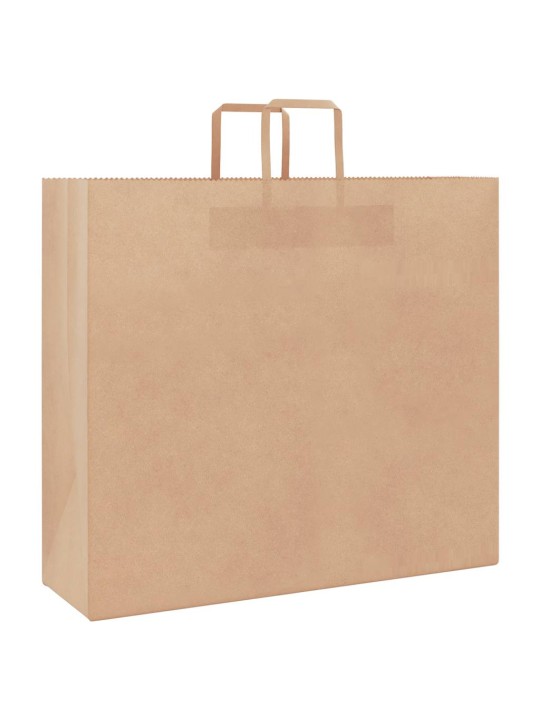 Paperikassit 250 kpl kahvoilla ruskea 54x15x49 cm