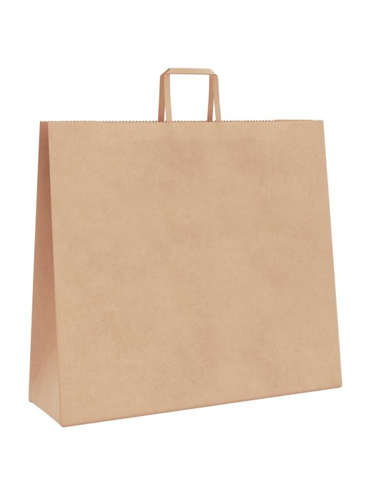 Paperikassit 250 kpl kahvoilla ruskea 54x15x49 cm
