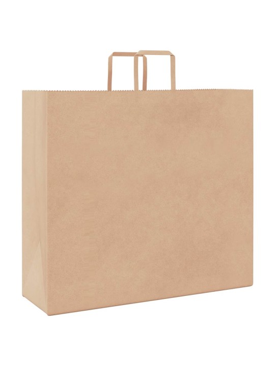 Paperikassit 250 kpl kahvoilla ruskea 54x15x49 cm