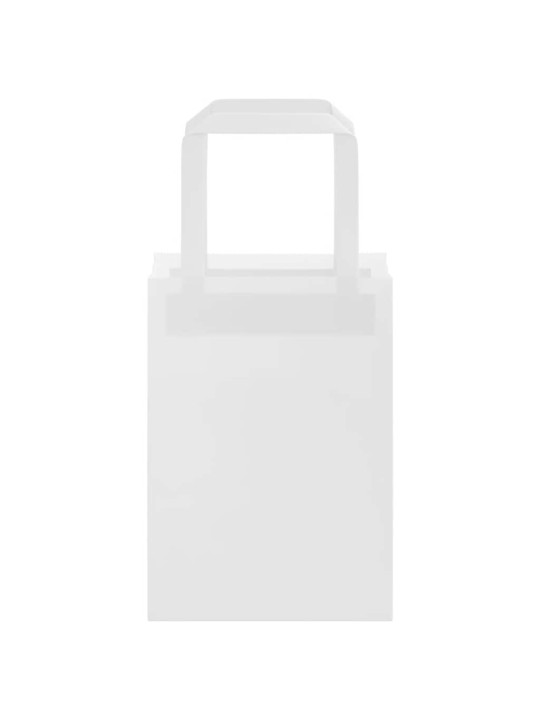 Paperikassit 50 kpl kahvoilla valkoinen 15x8x21 cm