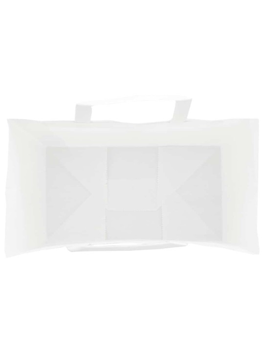 Paperikassit 50 kpl kahvoilla valkoinen 15x8x21 cm