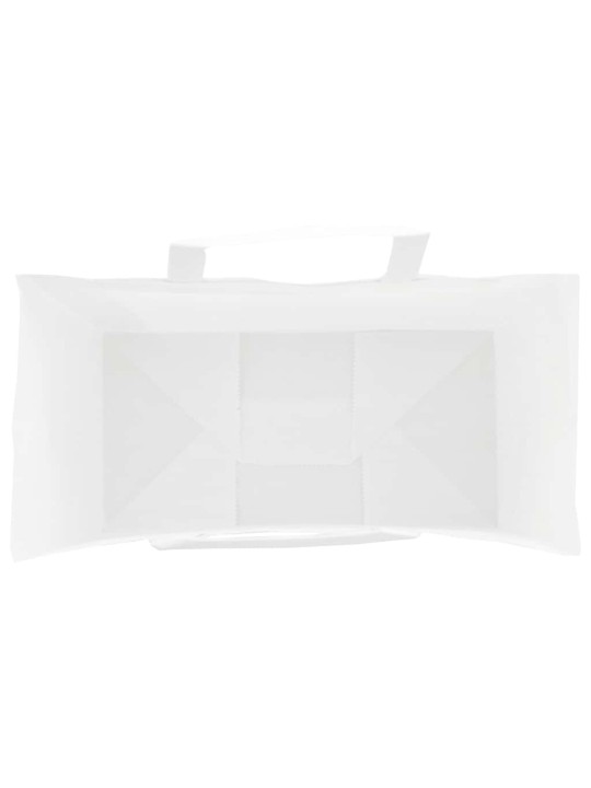 Paperikassit 50 kpl kahvoilla valkoinen 21x11x31 cm