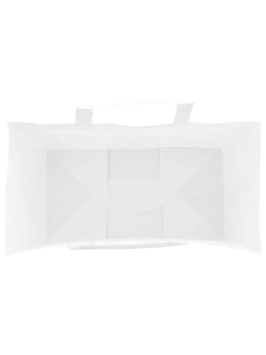 Paperikassit 50 kpl kahvoilla valkoinen 21x11x36 cm