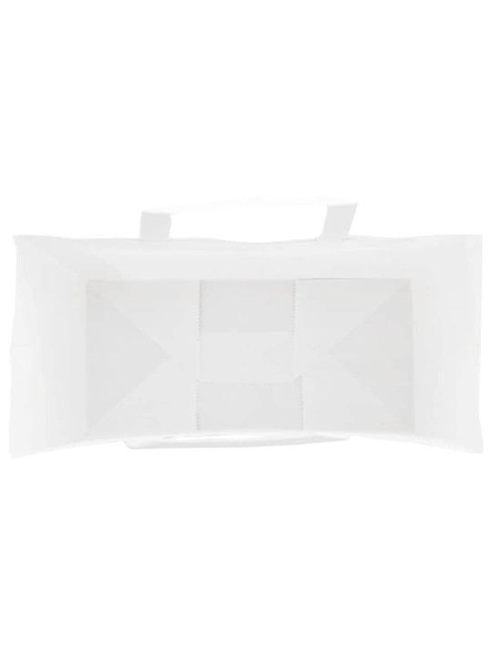 Paperikassit 50 kpl kahvoilla valkoinen 26x12x35 cm