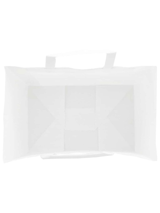 Paperikassit 50 kpl kahvoilla valkoinen 26x17x25 cm