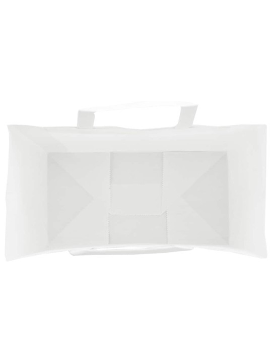 Paperikassit 50 kpl kahvoilla valkoinen 32x17x44 cm