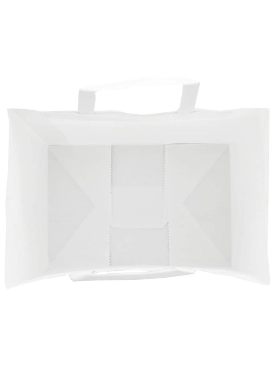 Paperikassit 50 kpl kahvoilla valkoinen 32x22x24 cm