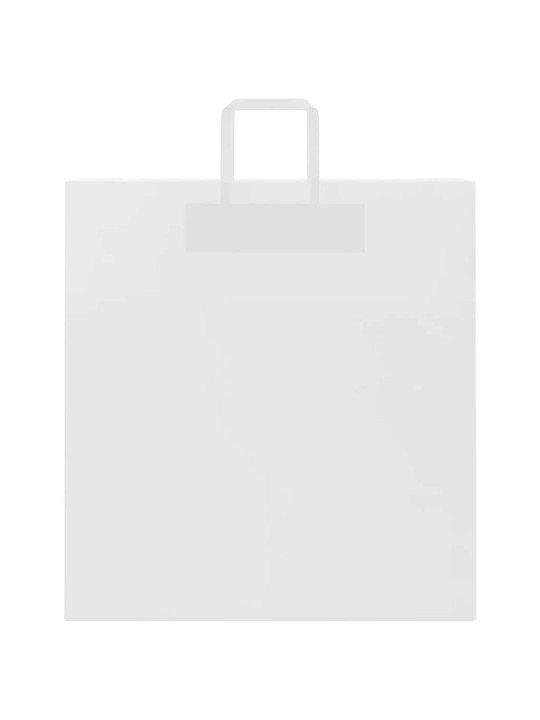 Paperikassit 50 kpl kahvoilla valkoinen 45x17x48 cm
