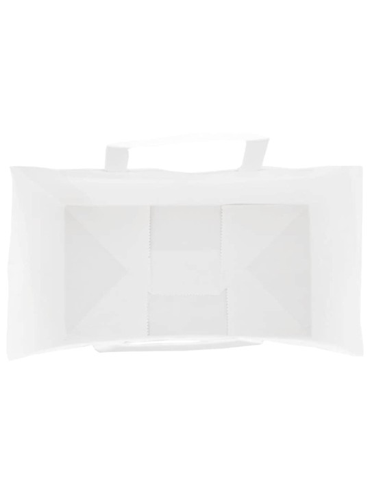 Paperikassit 250 kpl kahvoilla valkoinen 15x8x21 cm