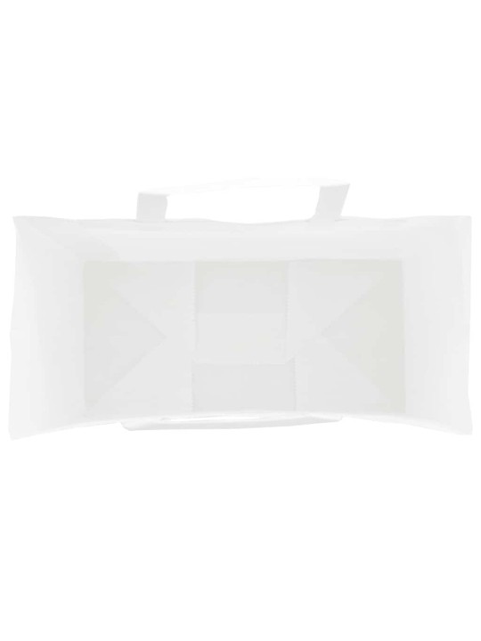 Paperikassit 250 kpl kahvoilla valkoinen 18x8x22 cm