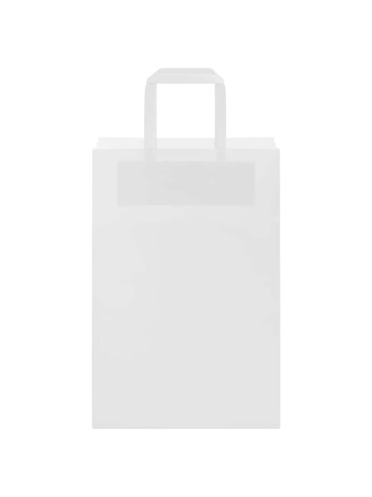 Paperikassit 250 kpl kahvoilla valkoinen 21x11x31 cm