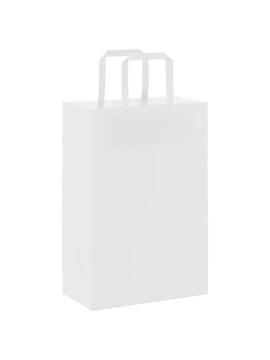 Paperikassit 250 kpl kahvoilla valkoinen 21x11x31 cm