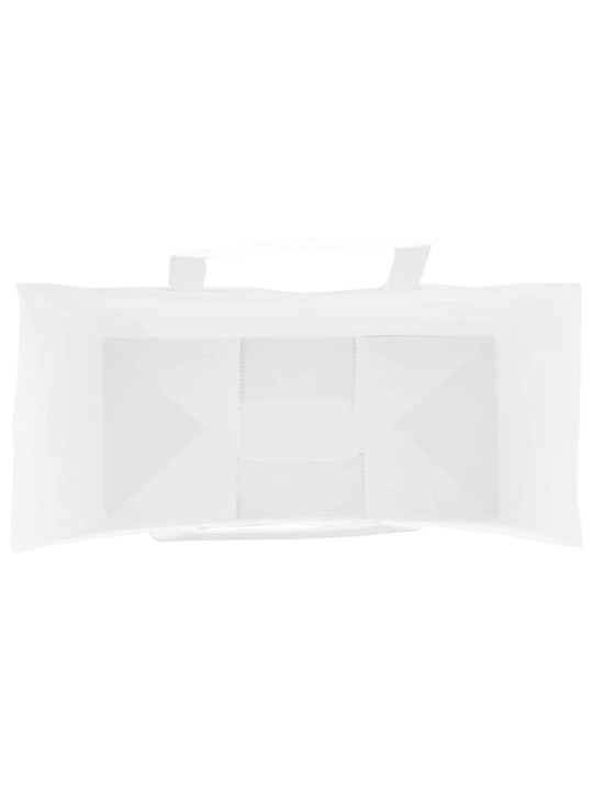 Paperikassit 250 kpl kahvoilla valkoinen 26x12x35 cm