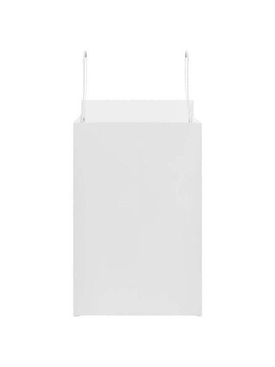 Paperikassit 250 kpl kahvoilla valkoinen 26x17x25 cm