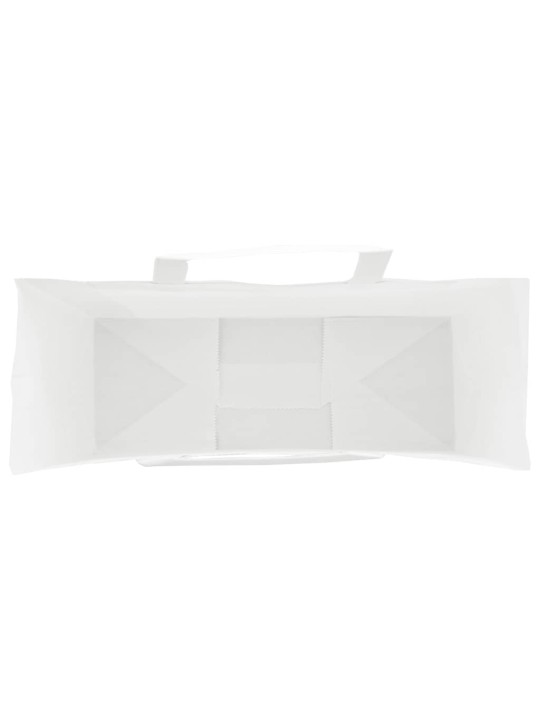 Paperikassit 250 kpl kahvoilla valkoinen 32x12x42 cm