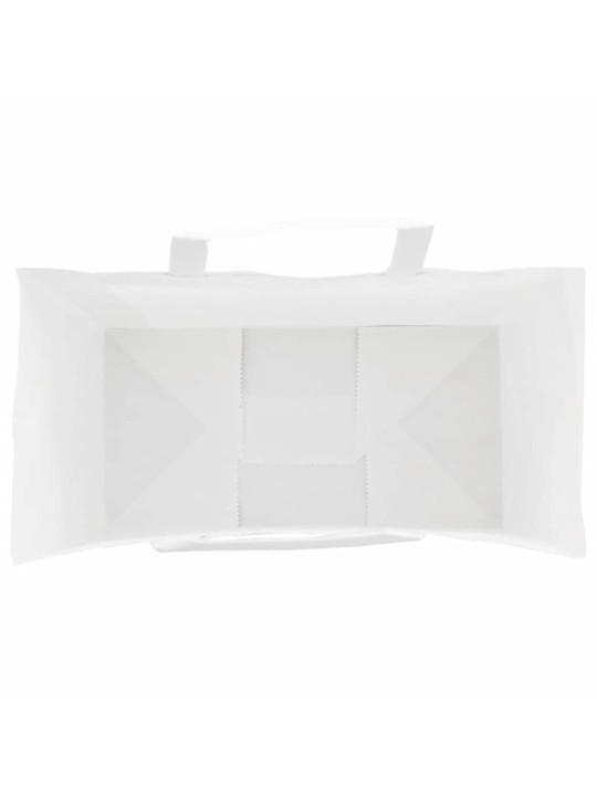 Paperikassit 250 kpl kahvoilla valkoinen 32x17x25 cm