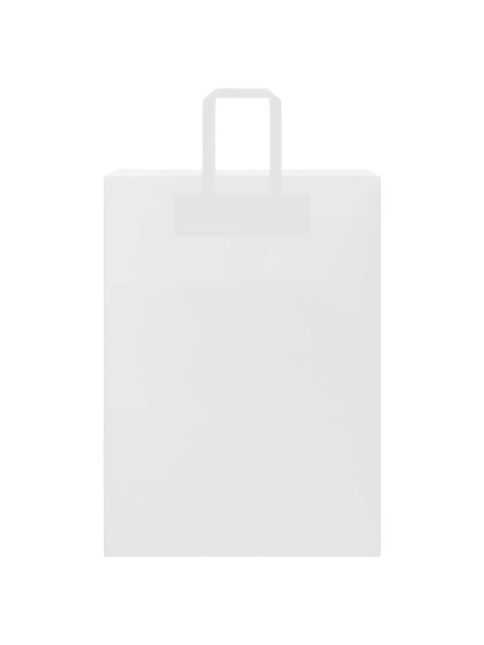 Paperikassit 250 kpl kahvoilla valkoinen 32x17x44 cm