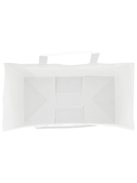 Paperikassit 250 kpl kahvoilla valkoinen 32x17x44 cm