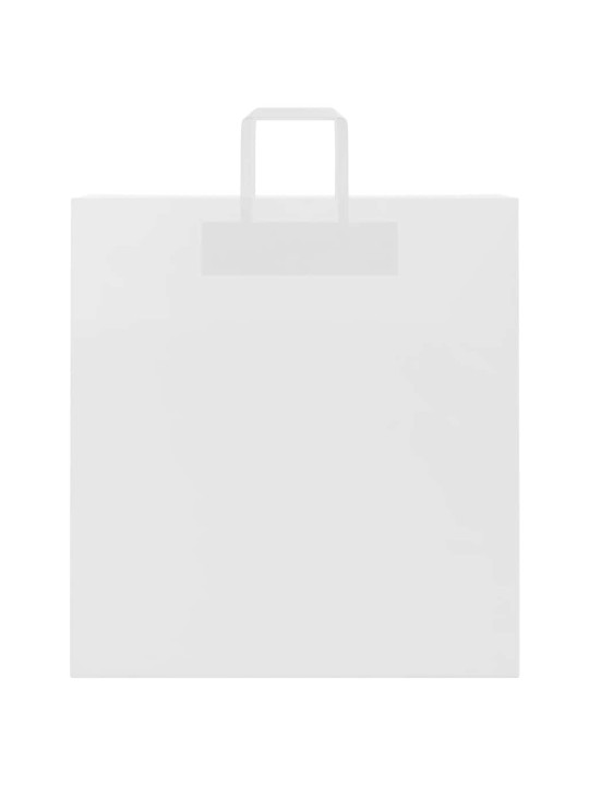 Paperikassit 250 kpl kahvoilla valkoinen 45x17x48 cm
