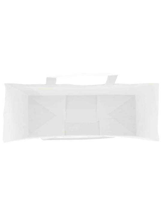Paperikassit 250 kpl kahvoilla valkoinen 45x17x48 cm