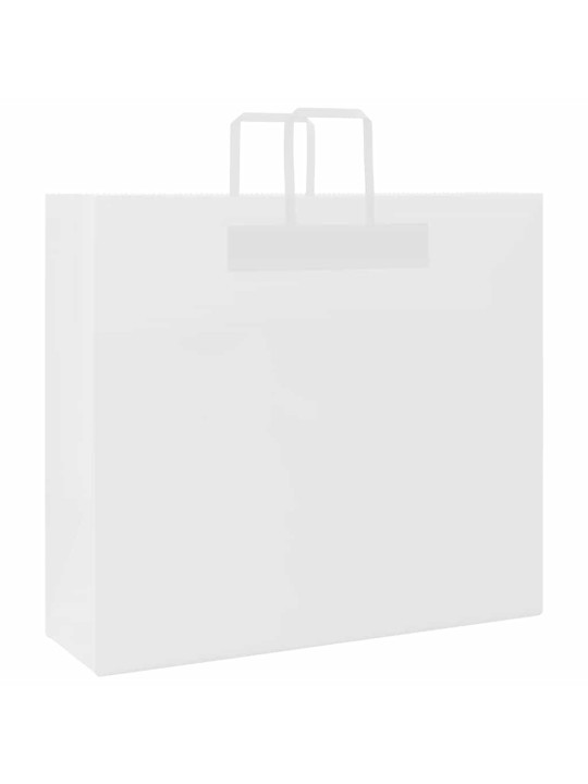 Paperikassit 250 kpl kahvoilla valkoinen 54x15x49 cm