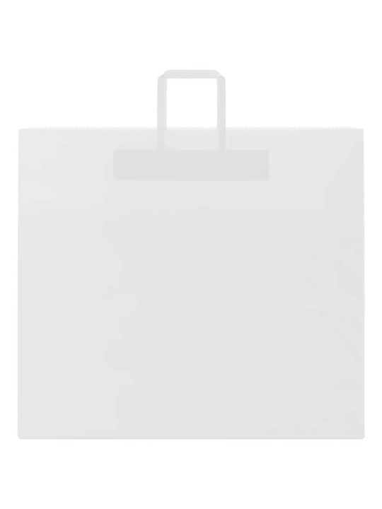 Paperikassit 250 kpl kahvoilla valkoinen 54x15x49 cm