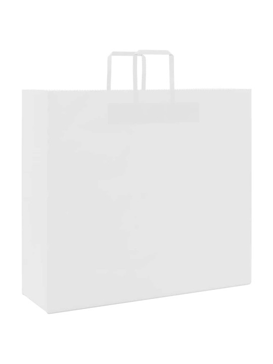 Paperikassit 250 kpl kahvoilla valkoinen 54x15x49 cm
