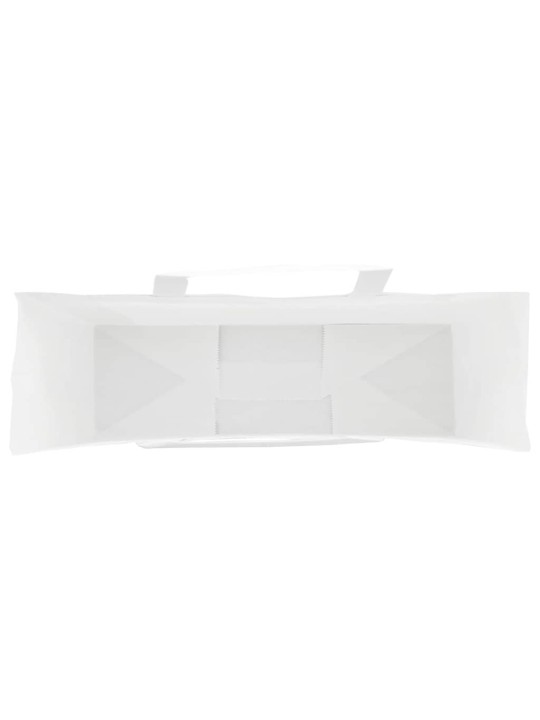 Paperikassit 250 kpl kahvoilla valkoinen 54x15x49 cm