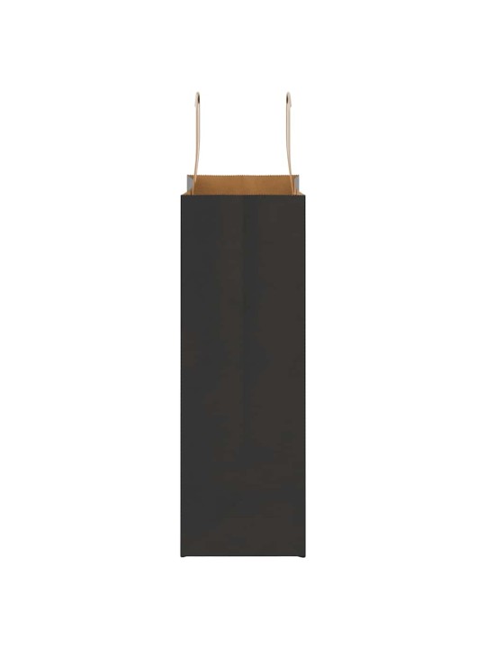 Paperikassit 50 kpl kahvoilla musta 21x11x31 cm