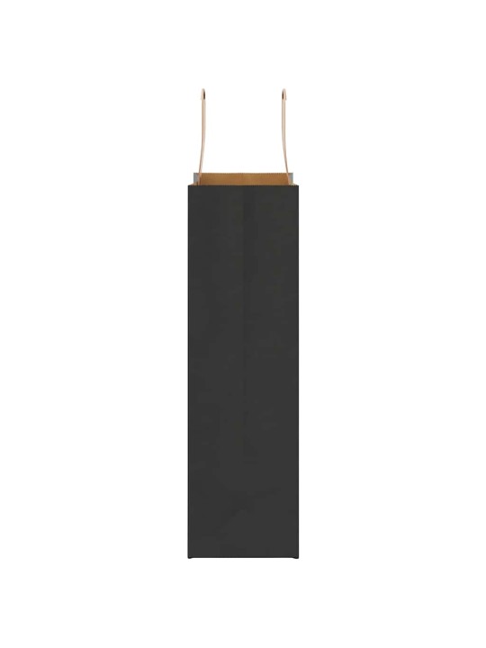 Paperikassit 50 kpl kahvoilla musta 21x11x36 cm