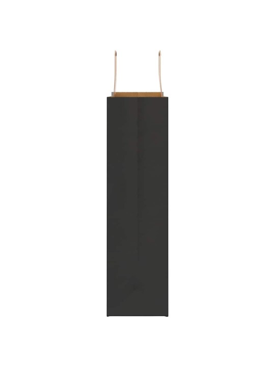 Paperikassit 50 kpl kahvoilla musta 32x12x42 cm