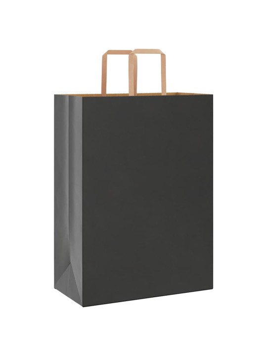 Paperikassit 50 kpl kahvoilla musta 32x17x44 cm
