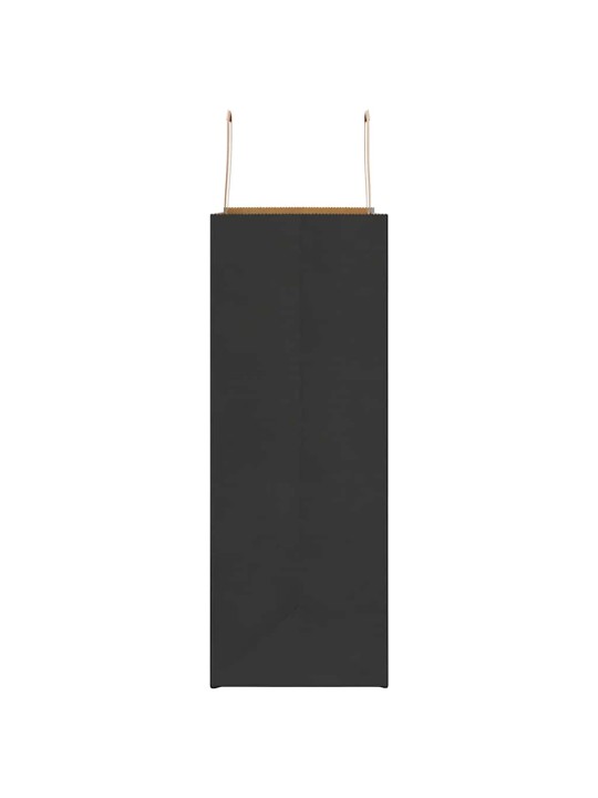 Paperikassit 50 kpl kahvoilla musta 32x17x44 cm