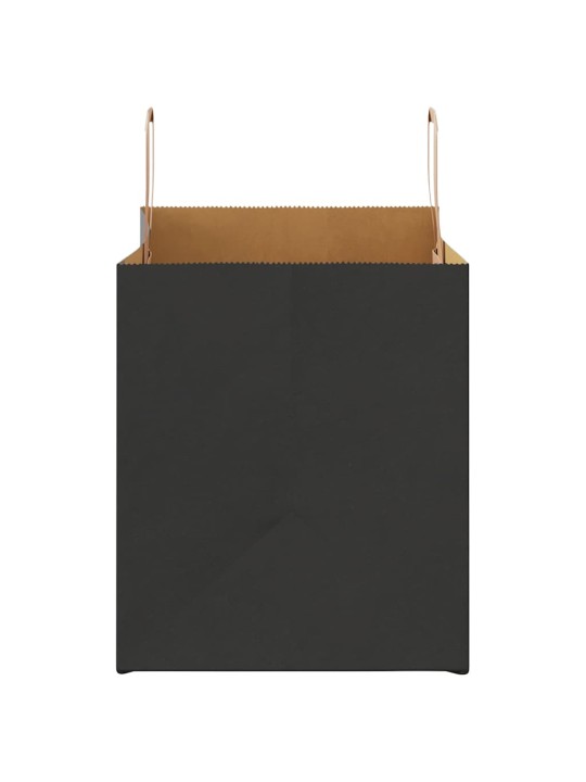 Paperikassit 50 kpl kahvoilla musta 32x22x24 cm