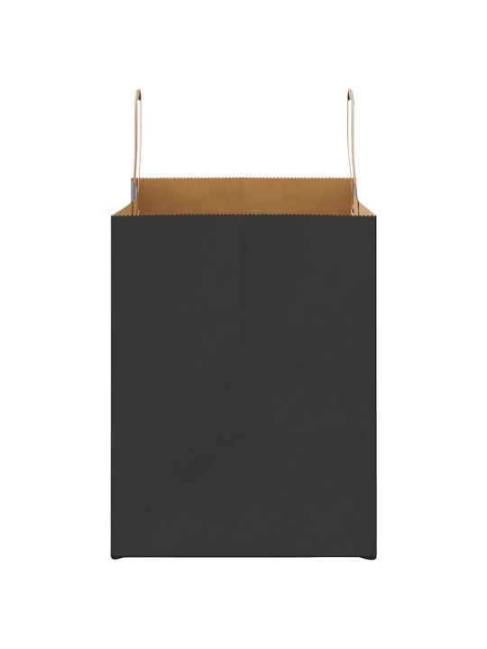 Paperikassit 50 kpl kahvoilla musta 32x22x28 cm