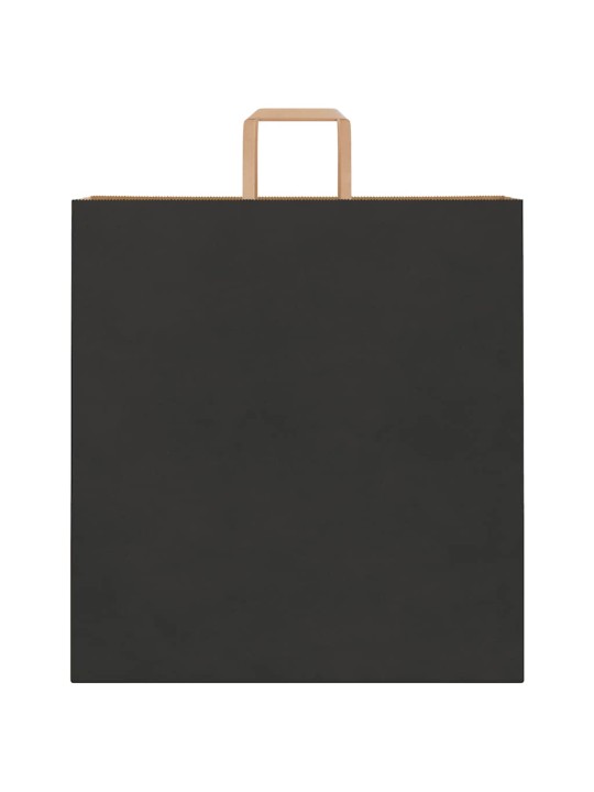 Paperikassit 50 kpl kahvoilla musta 45x17x48 cm