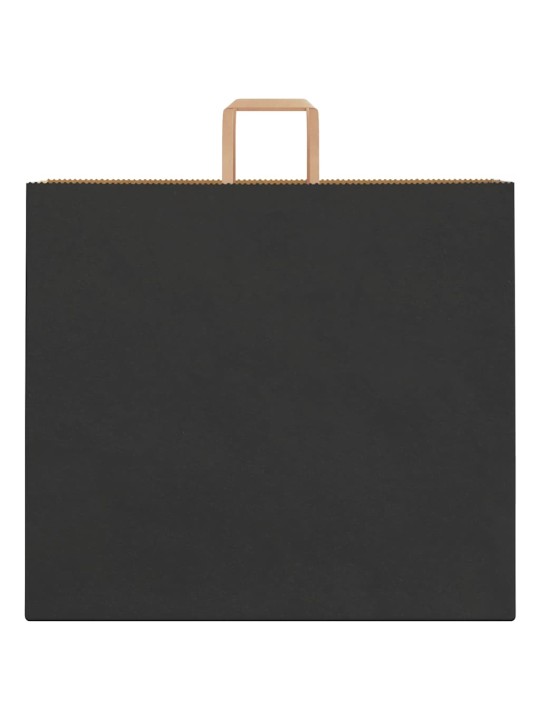 Paperikassit 50 kpl kahvoilla musta 54x15x49 cm
