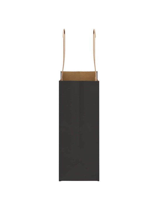Paperikassit 250 kpl kahvoilla musta 15x8x21 cm