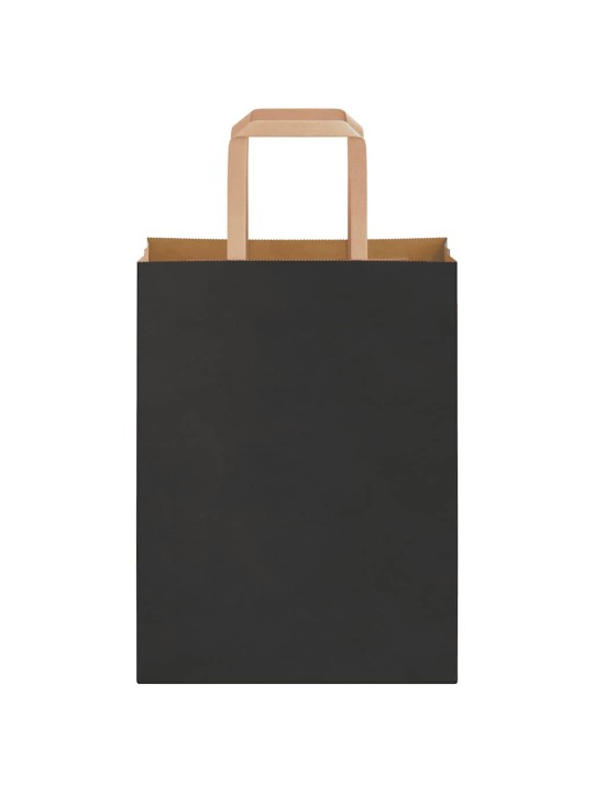 Paperikassit 250 kpl kahvoilla musta 21x11x28 cm