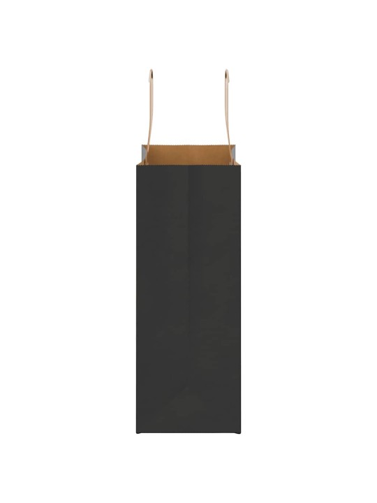 Paperikassit 250 kpl kahvoilla musta 21x11x28 cm