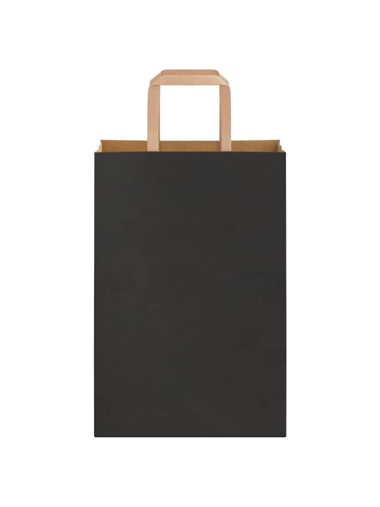 Paperikassit 250 kpl kahvoilla musta 21x11x31 cm