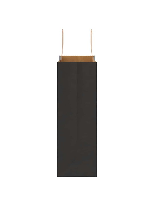 Paperikassit 250 kpl kahvoilla musta 21x11x31 cm