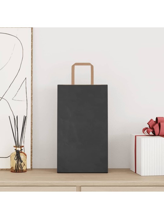 Paperikassit 250 kpl kahvoilla musta 21x11x36 cm