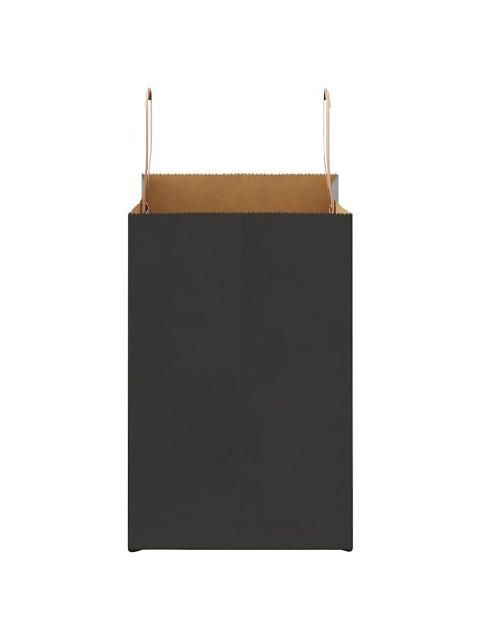 Paperikassit 250 kpl kahvoilla musta 26x17x25 cm