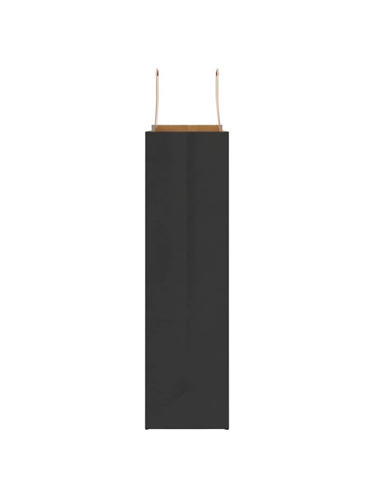 Paperikassit 250 kpl kahvoilla musta 32x12x42 cm