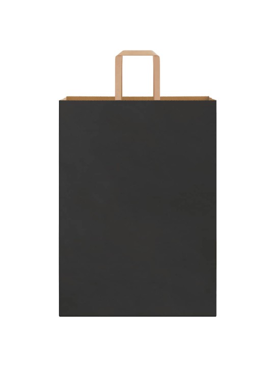 Paperikassit 250 kpl kahvoilla musta 32x17x44 cm